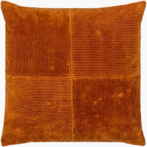Corduroy Quarters Rust Pillow by Livabliss