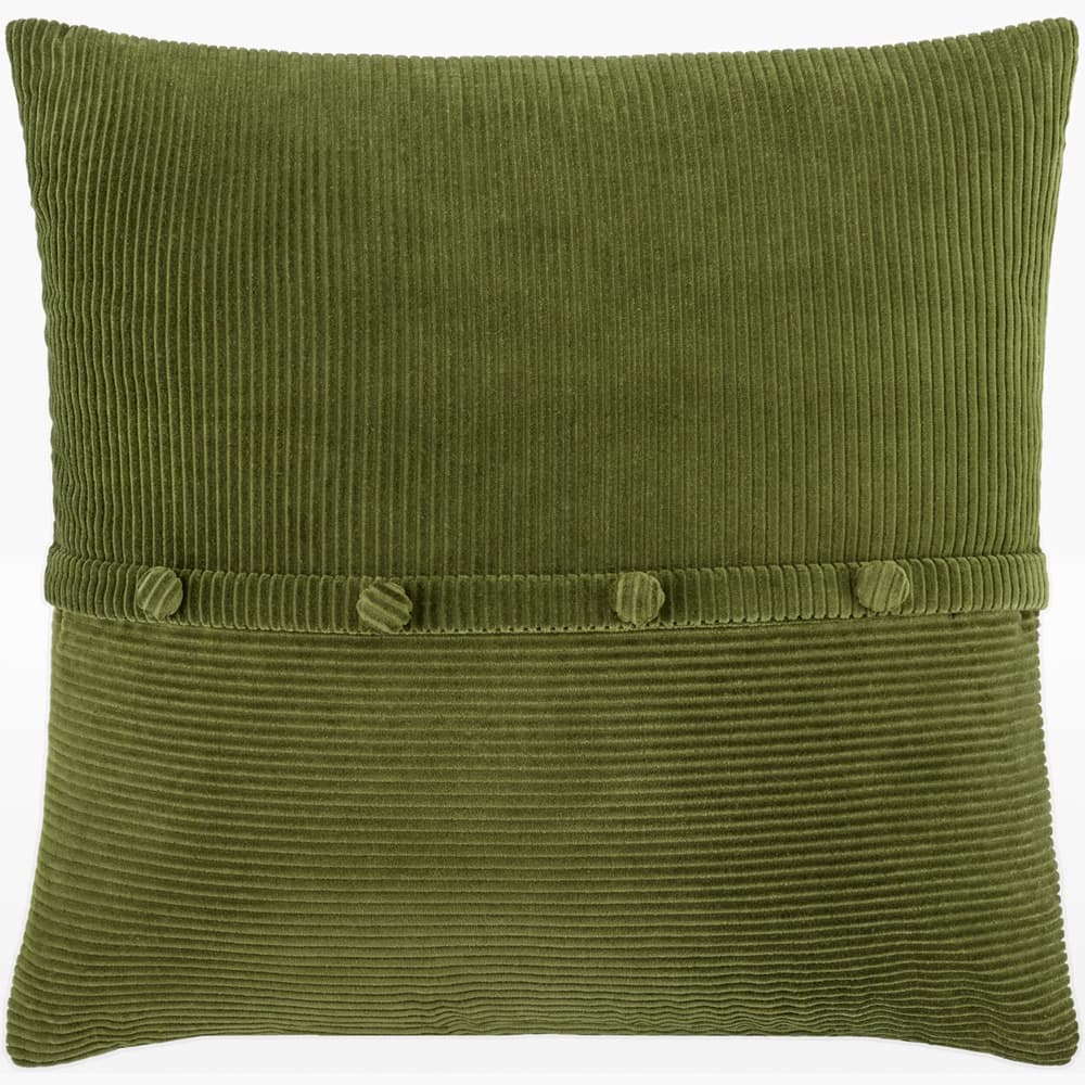 Corduroy Quarters Olive Pillow by Livabliss