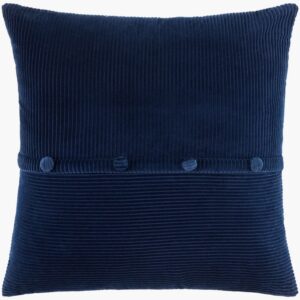 Corduroy Quarters Midnight Blue Pillow by Livabliss