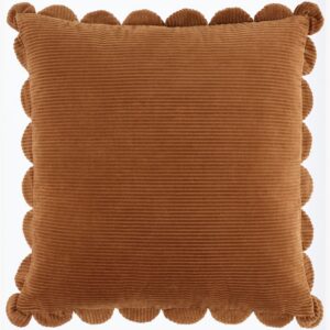Corduroy Quarters Rust Pillow by Livabliss