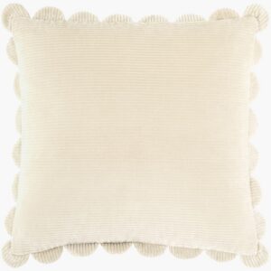 Corduroy Quarters Ivory Pillow by Livabliss