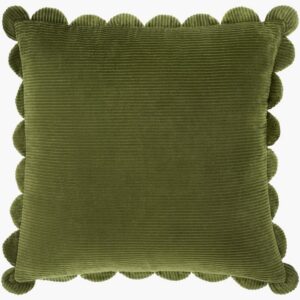 Corduroy Quarters Olive Pillow by Livabliss