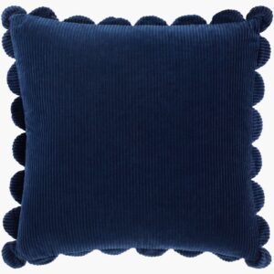 Corduroy Quarters Midnight Blue Pillow by Livabliss