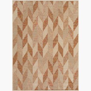 Crete Burnt Sienna  Outdoor Rug by Livabliss