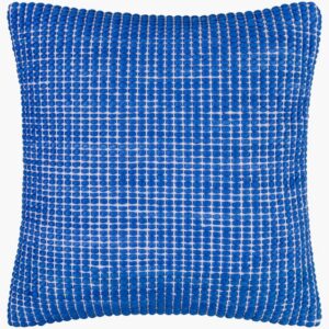 Chunky Grid Blue Pillow by Livabliss