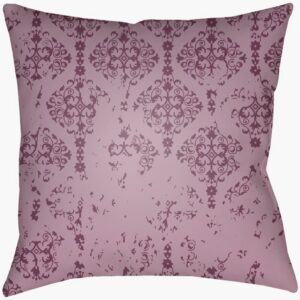 Moody Damask Mauve Outdoor Pillow by Livabliss