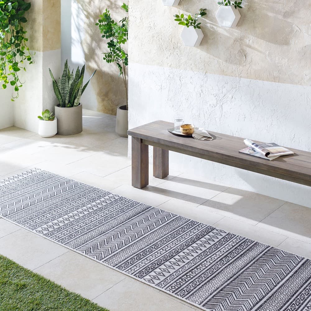 Eagean Black Outdoor Rug by Livabliss - Image 2