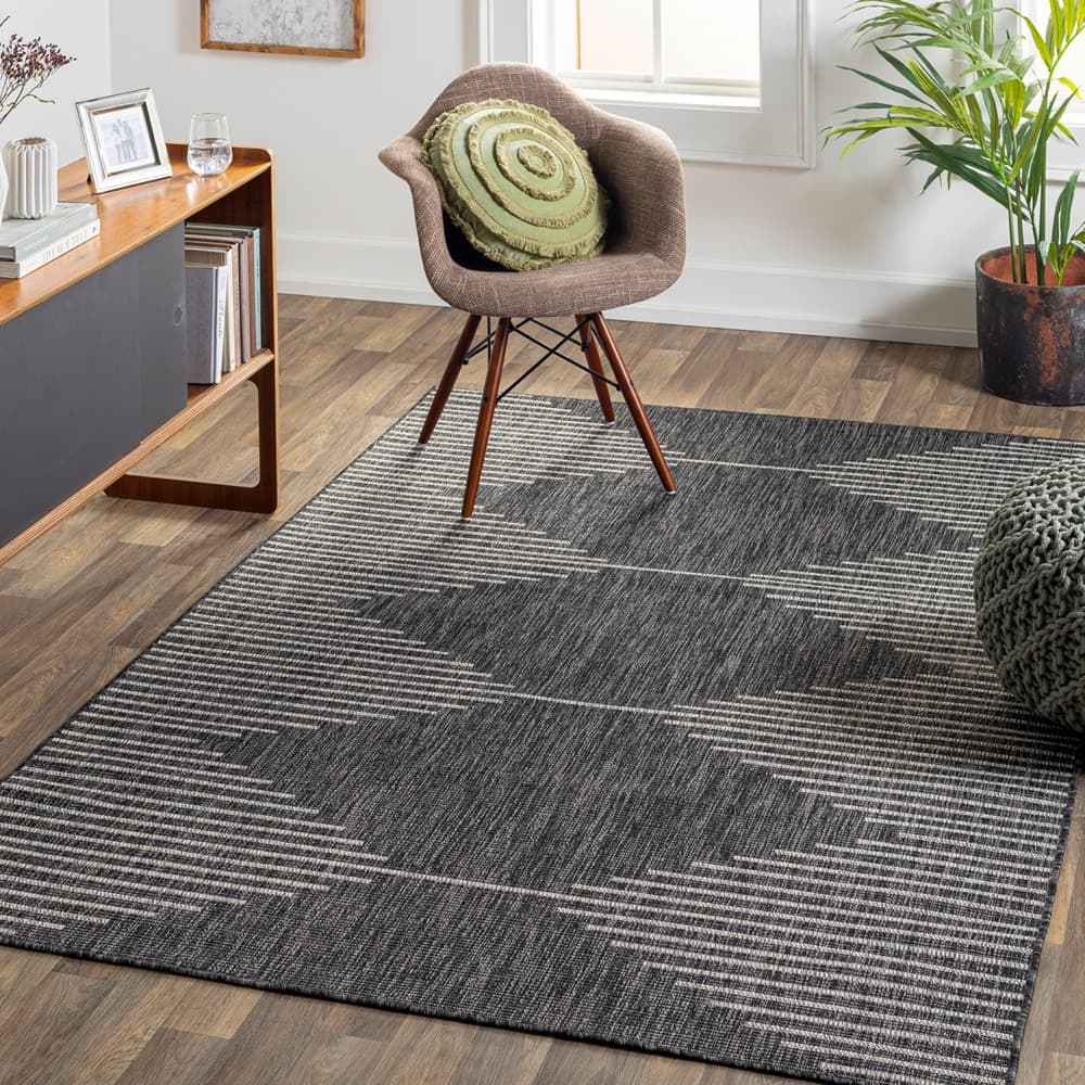 Eagean Black Outdoor Rug by Livabliss - Image 2