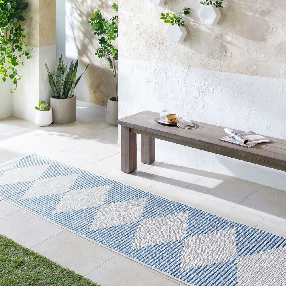 Eagean Dark Blue Outdoor Rug by Livabliss - Image 2