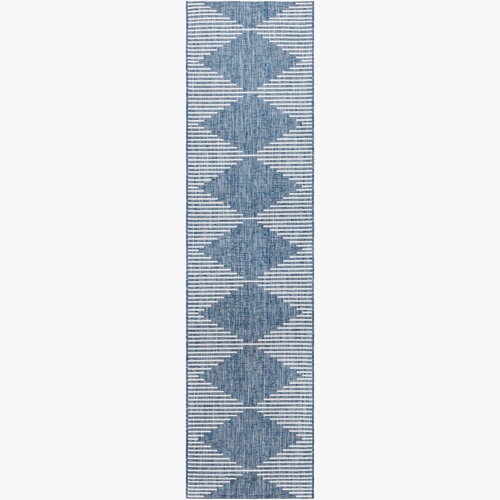 Eagean Dark Blue Outdoor Rug by Livabliss