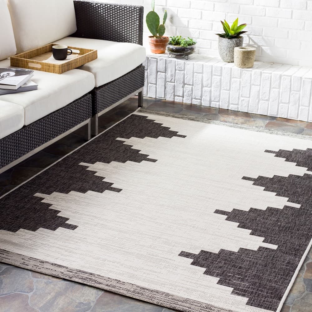 Eagean Black Outdoor Rug by Livabliss - Image 7