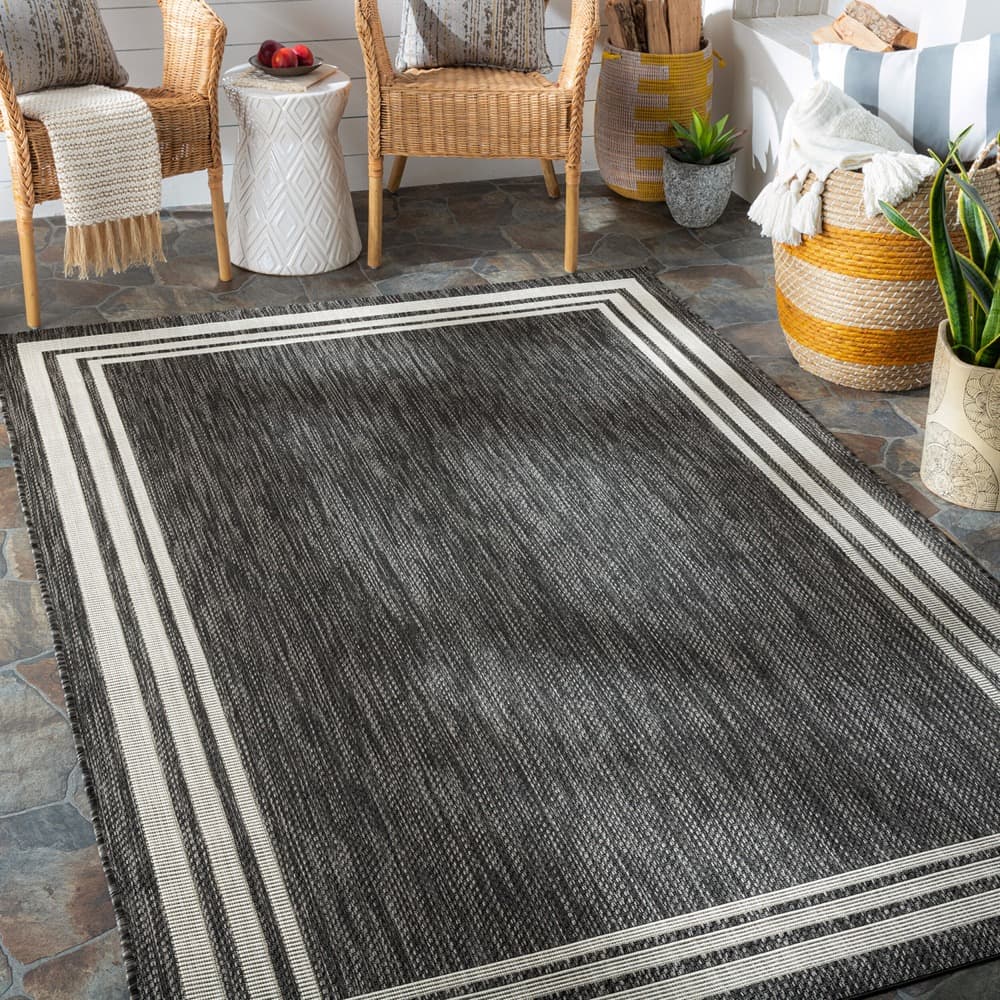 Eagean Charcoal Outdoor Rug by Livabliss - Image 7