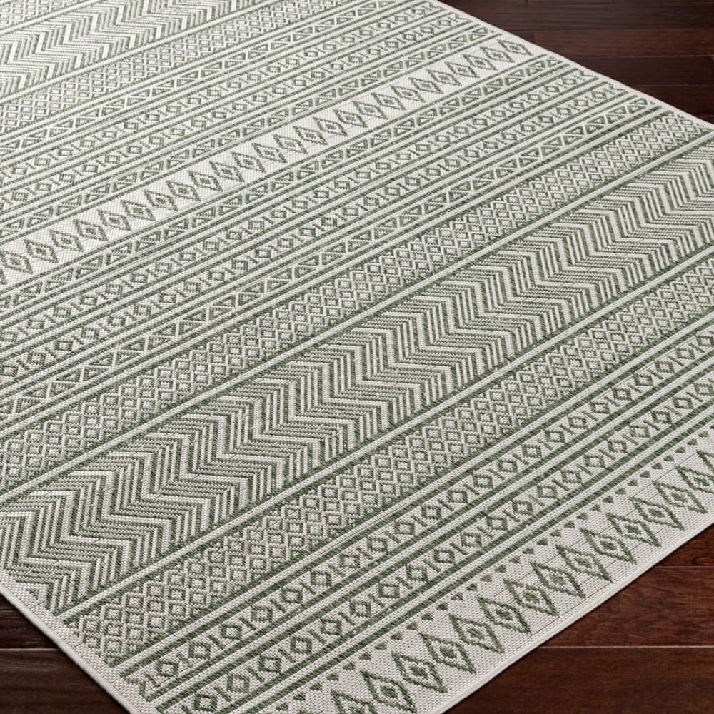 Eagean Grass Green Outdoor Rug by Livabliss - Image 3