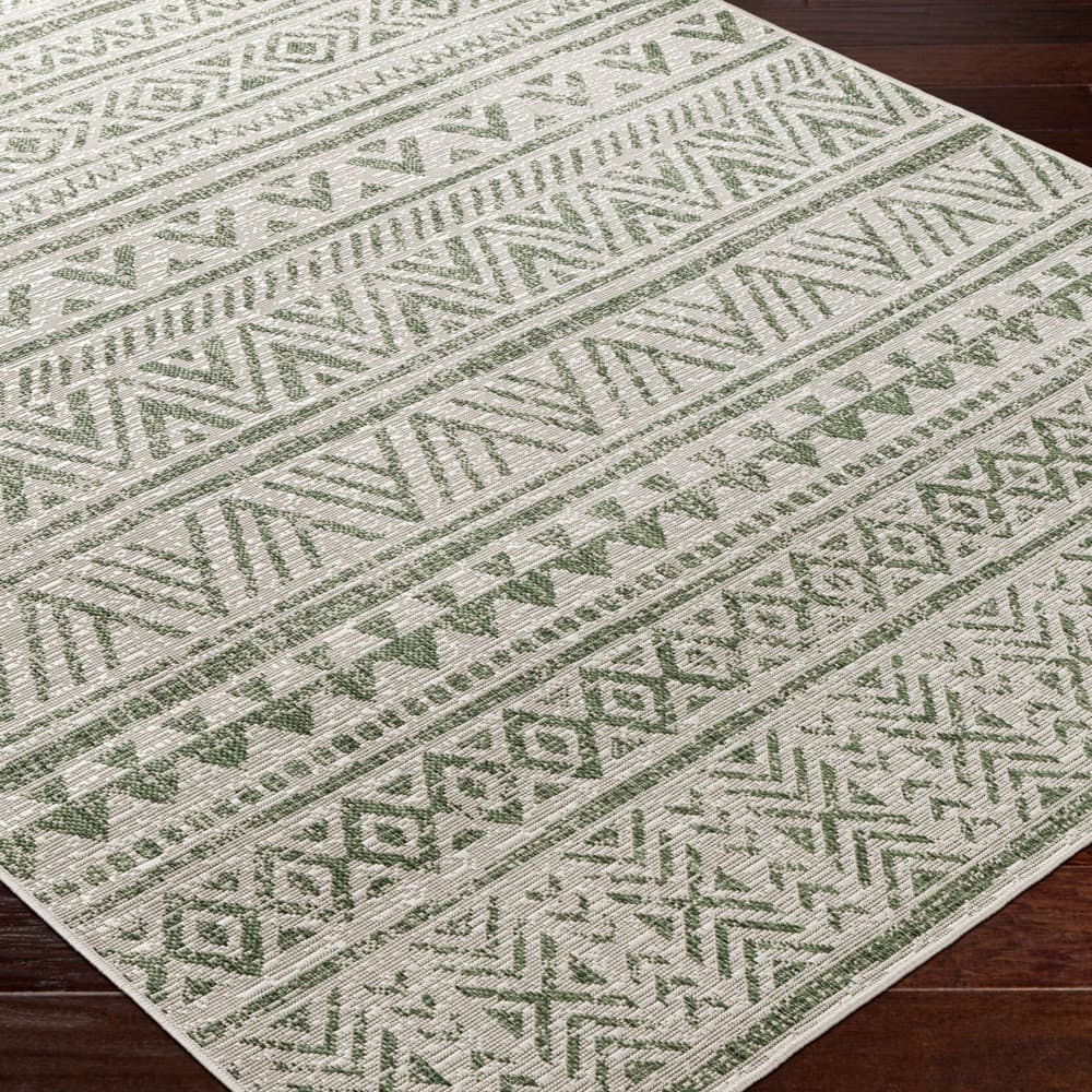 Eagean Grass Green Outdoor Rug by Livabliss - Image 2