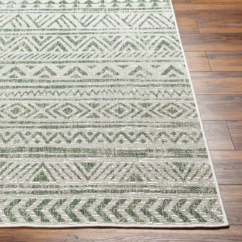 Eagean Grass Green Outdoor Rug by Livabliss - Image 3