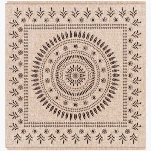 Encore Tan  Outdoor Rug by Livabliss