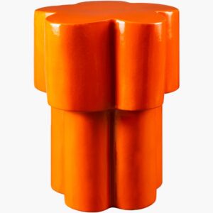 Falkland Road Burnt Orange Ceramic Garden Stool by Livabliss