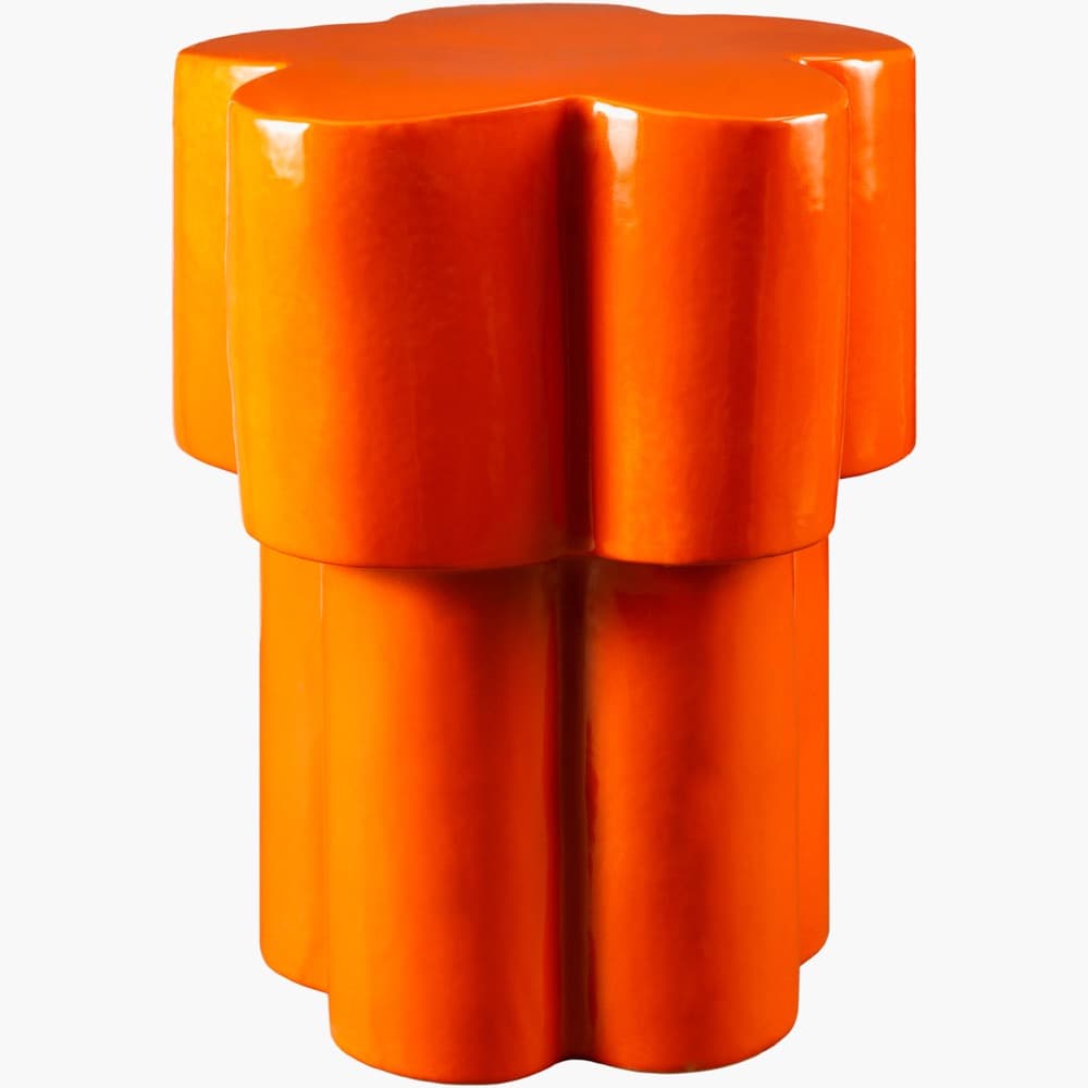 Falkland Road Burnt Orange Ceramic Garden Stool by Livabliss