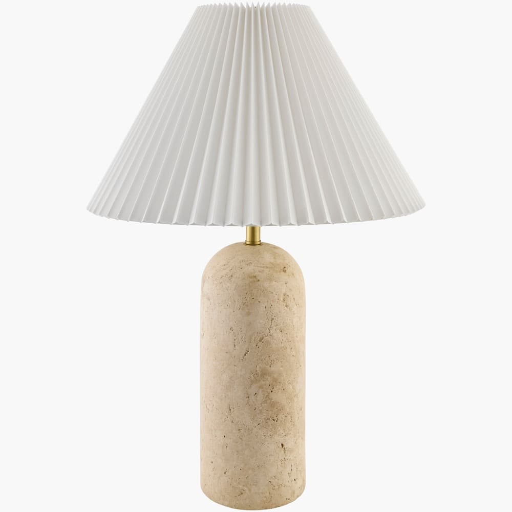 Autumn Laurel Travertine Accent Table Lamp by Galey Alix for Livabliss
