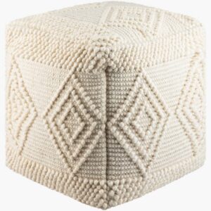 Hygge Black Cotton Pouf by Livabliss