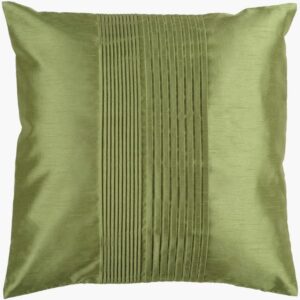 Solid Pleated Green Pillow by Livabliss