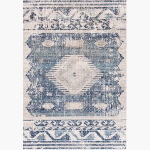 Huntington Beach Navy  Outdoor Rug by Livabliss