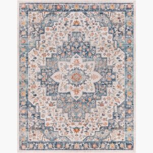 Huntington Beach Navy  Outdoor Rug by Livabliss