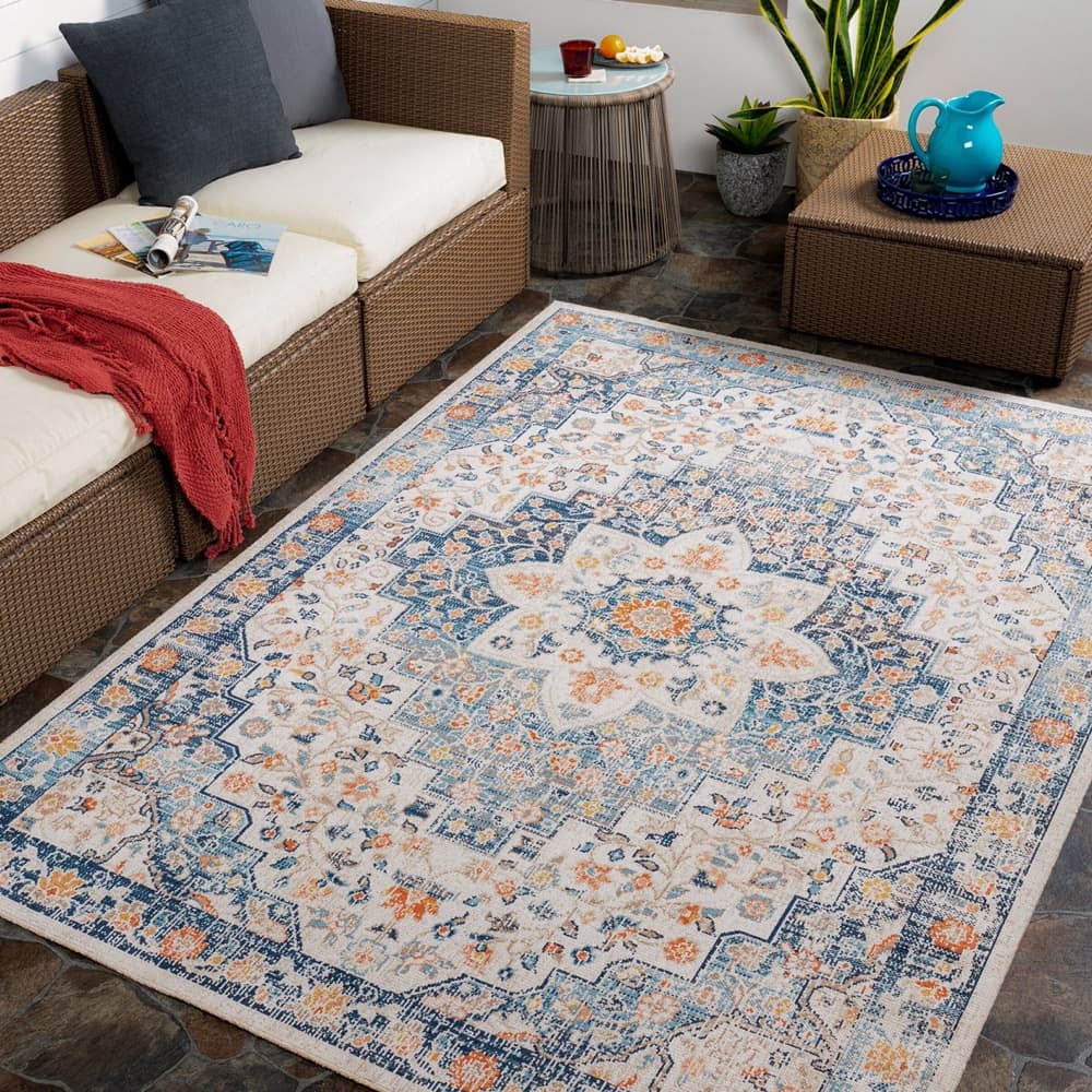 Huntington Beach Navy Outdoor Rug by Livabliss - Image 2