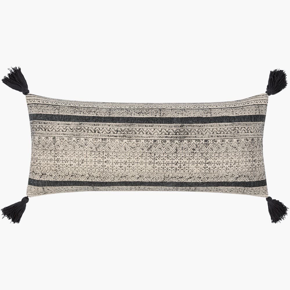 Janya Black Pillow by Livabliss