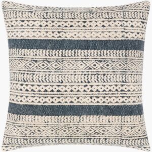 Janya Dark Blue Pillow by Livabliss