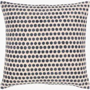 Janya Dark Blue Pillow by Livabliss