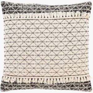 Justine Black Pillow by Livabliss