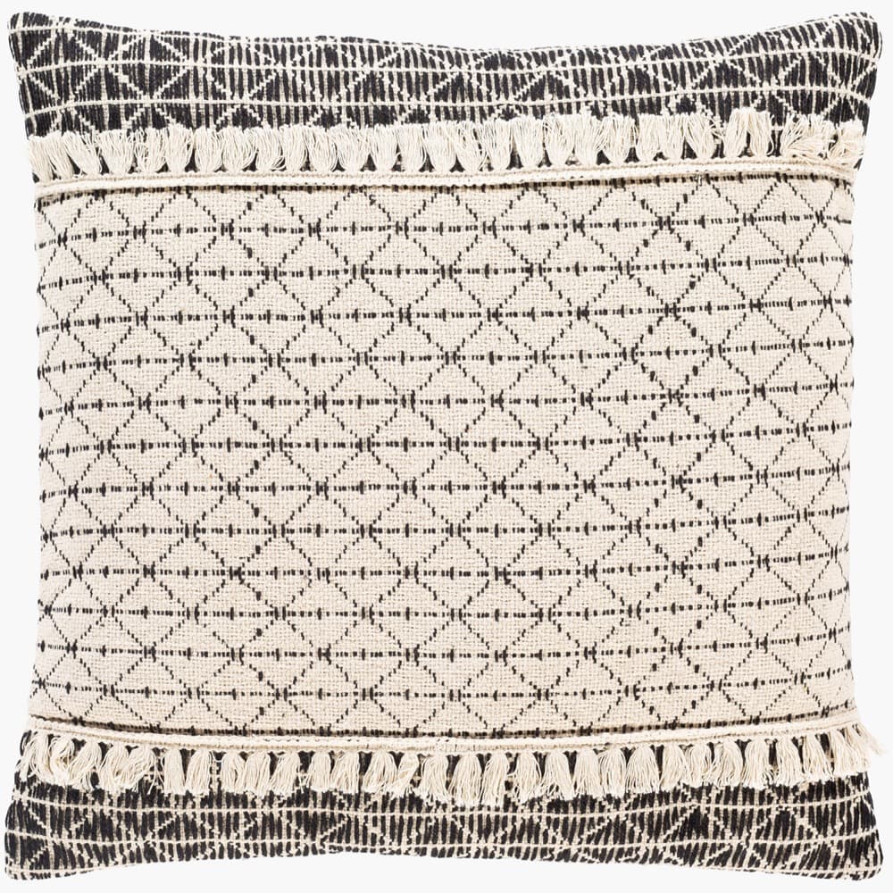 Justine Black Pillow by Livabliss