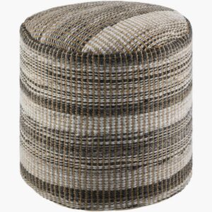 Kawe Charcoal Jute Pouf by Livabliss