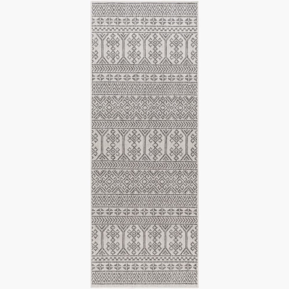 Long Beach Charcoal Outdoor Rug by Livabliss