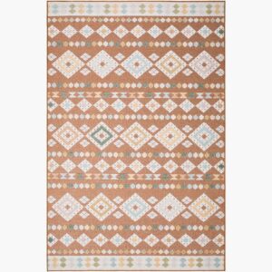 Lakeside Rust Outdoor Rug by Livabliss