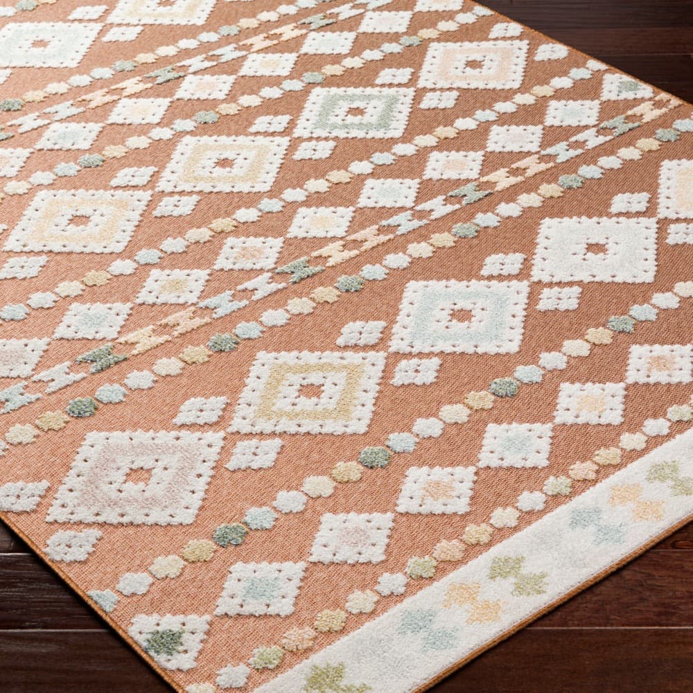 Lakeside Rust Outdoor Rug by Livabliss - Image 3