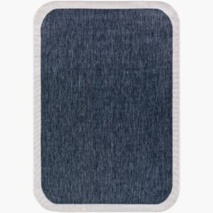 Miami Beach Dark Blue Outdoor Rug by Livabliss