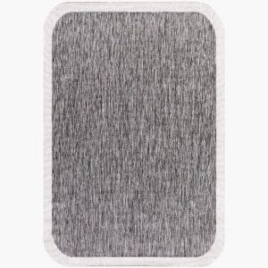 Miami Beach Charcoal Outdoor Rug by Livabliss