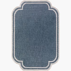 Miami Beach Blue Outdoor Rug by Livabliss