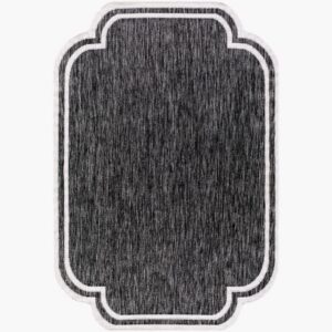 Miami Beach Black Outdoor Rug by Livabliss
