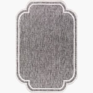 Miami Beach Charcoal Outdoor Rug by Livabliss