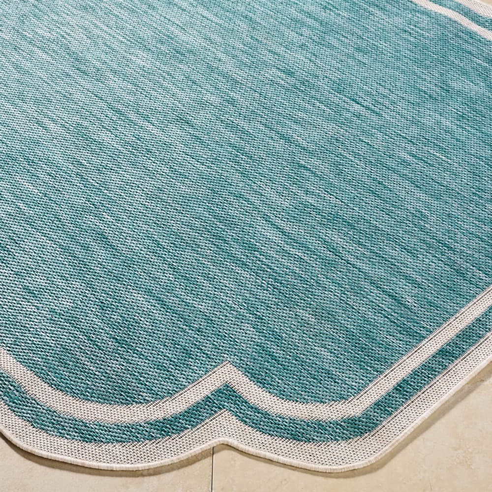 Miami Beach Aqua Outdoor Rug by Livabliss - Image 2