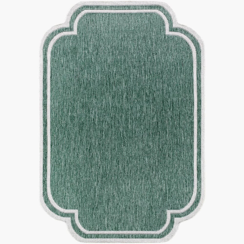 Miami Beach Medium Green Outdoor Rug by Livabliss