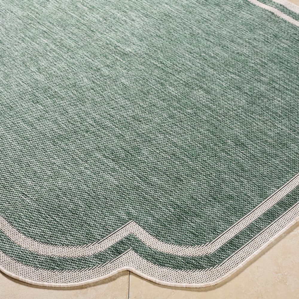 Miami Beach Medium Green Outdoor Rug by Livabliss - Image 2