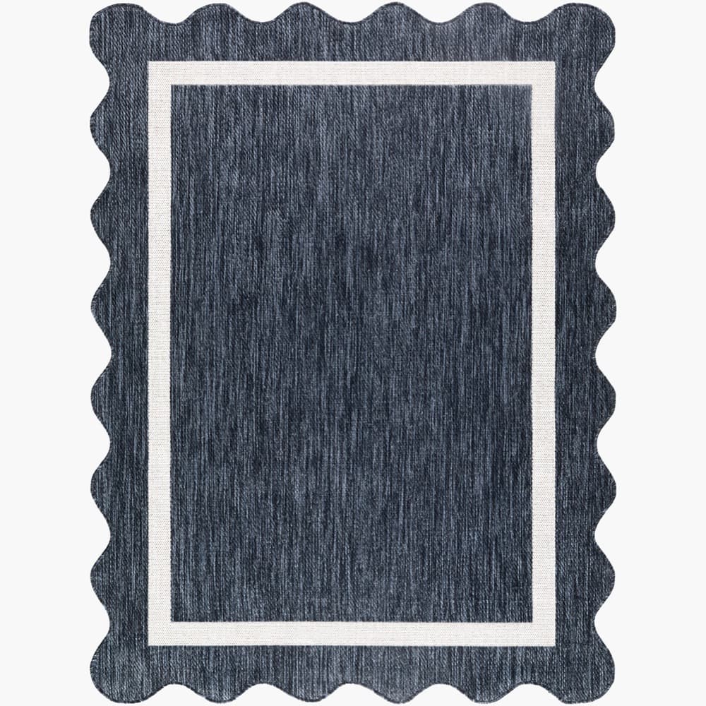 Miami Beach Dark Blue Outdoor Rug by Livabliss