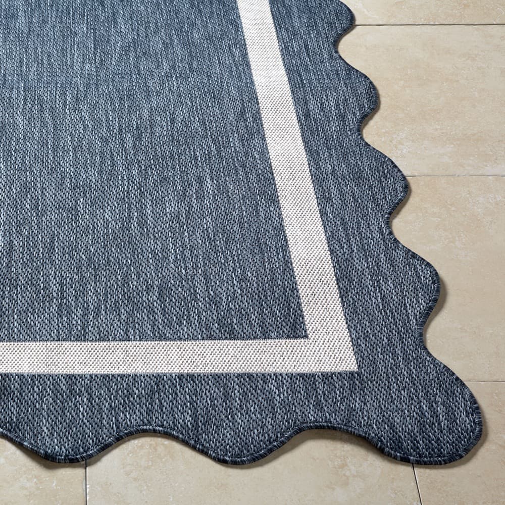 Miami Beach Dark Blue Outdoor Rug by Livabliss - Image 3