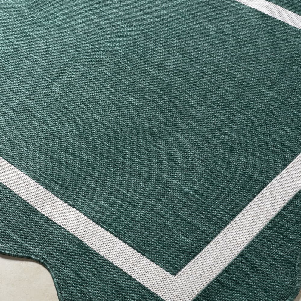 Miami Beach Dark Green Outdoor Rug by Livabliss - Image 2