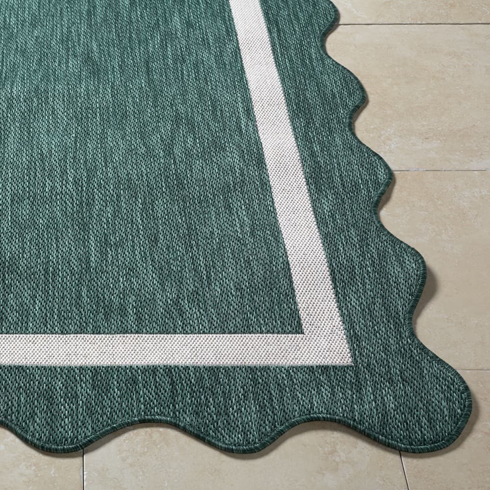 Miami Beach Dark Green Outdoor Rug by Livabliss - Image 3