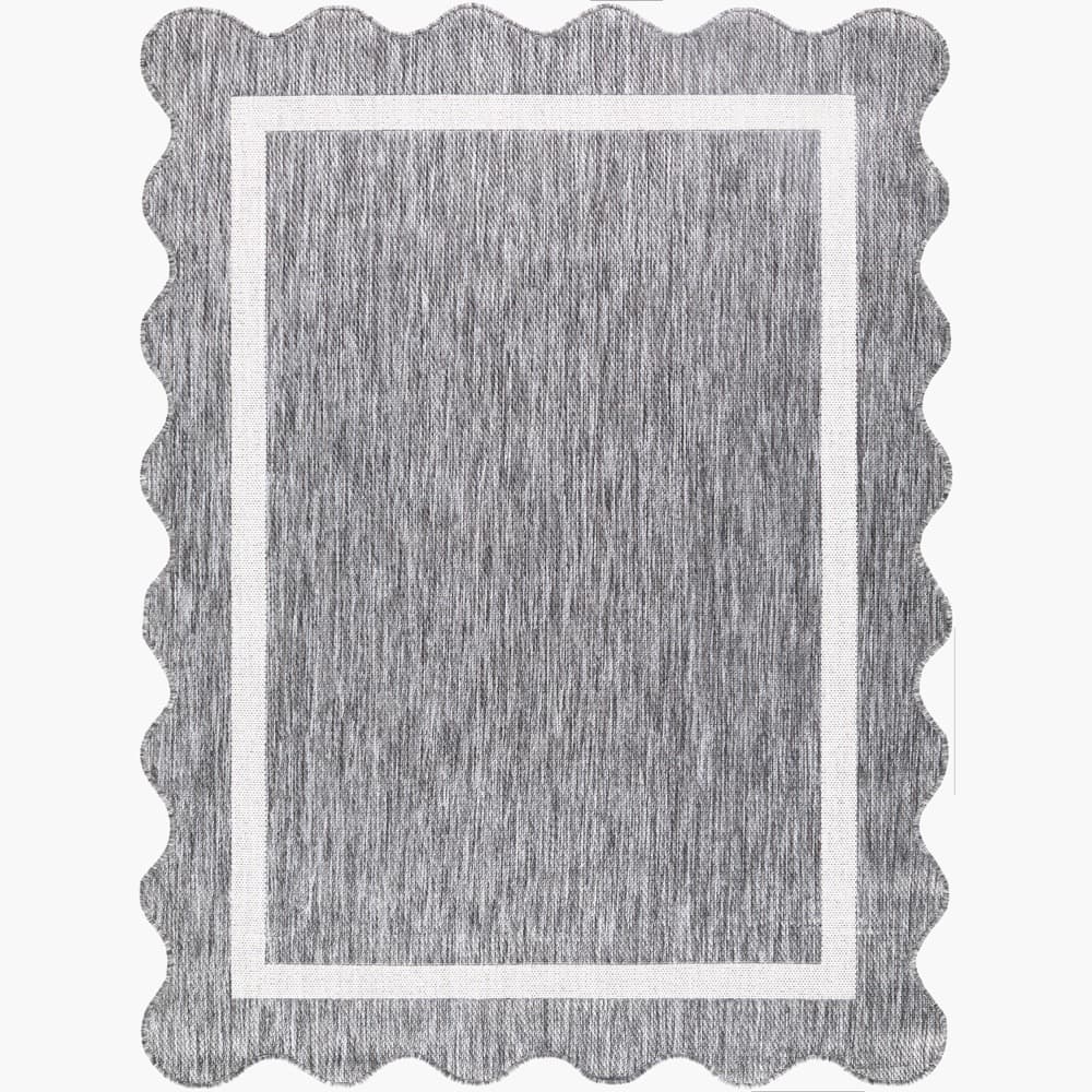 Miami Beach Charcoal Outdoor Rug by Livabliss